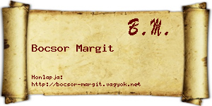 Bocsor Margit névjegykártya
